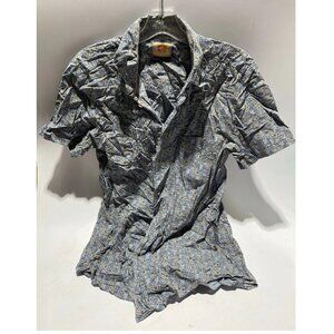 Boss Orange Shirt Junior's Short Sleeve Blue Size Medium